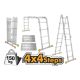 INGCO MULTI-PURPOSE ALUMINUM LADDER - 4 FOLD (4X4 Steps)