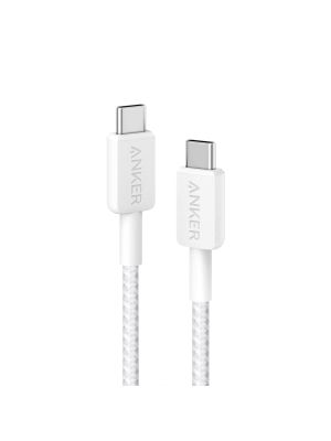 ANKER 322 USB-C TO USB-C 3ft BRAIDED CABLE - WHITE