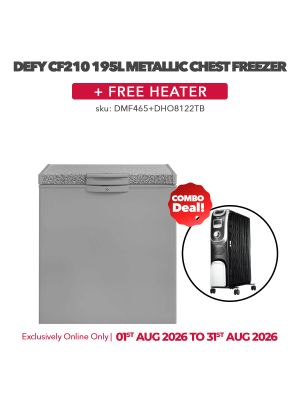 DEFY 195L METALLIC CHEST FREEZER + FREE OIL FILLED RADIATOR HEATER | Radian Online Zambia