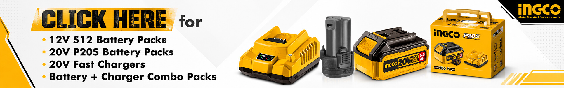 Shop INGCO Battery Packs and Battery Chargers